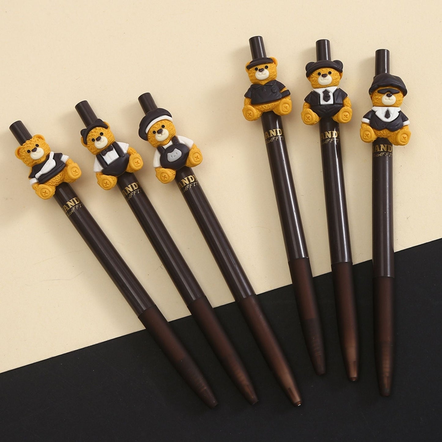 Tykle Black Bear Click Pen (0.5mm) - Write with Cuteness!