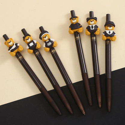 Tykle Black Bear Click Pen (0.5mm) - Write with Cuteness!