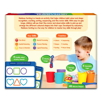 Silicone Rainbow Sorting | Sorting, Counting & Sequencing Toy (ages 3-6)