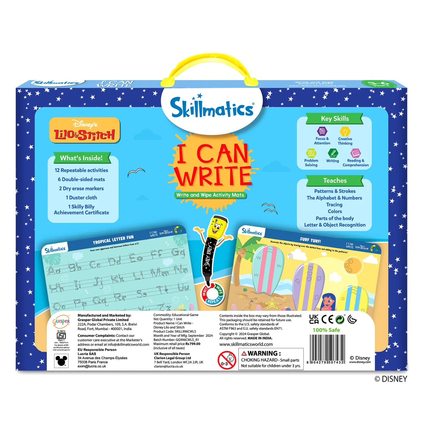 I Can Write Disney's Lilo & Stitch | Reusable Activity Mats (ages 3-6)