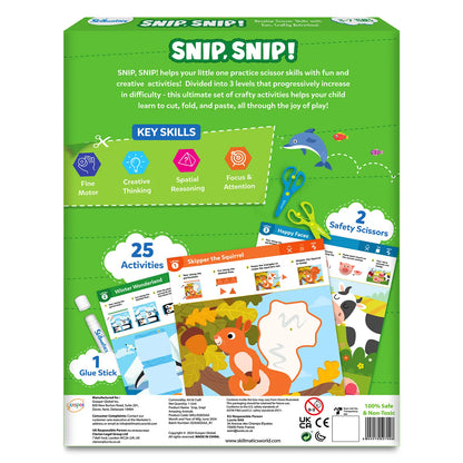 Snip Snip - Amazing Animals | Art & Craft Activity Kit (ages 3-7)