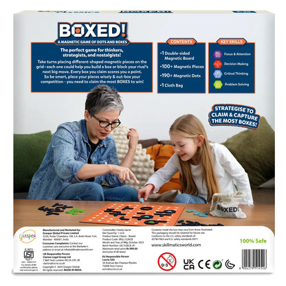 Boxed: A Magnetic Game of Dots & Boxes (ages 5+)