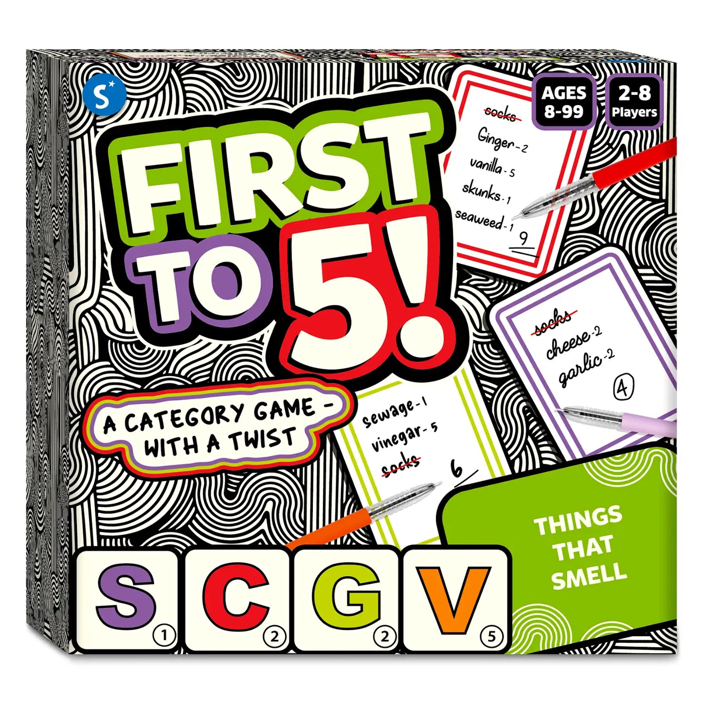 First to 5 | Quick Category Game with a Twist (ages 8+)