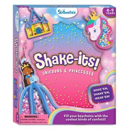 Shake-its: Unicorns & Princesses | DIY Craft Kit with Keychains (ages 4-9)