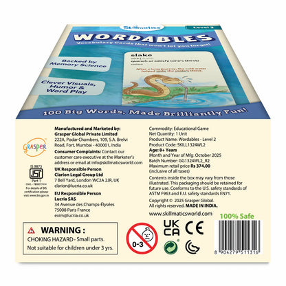 Wordables: Level 2 | Vocabulary Flash Cards (ages 10+)