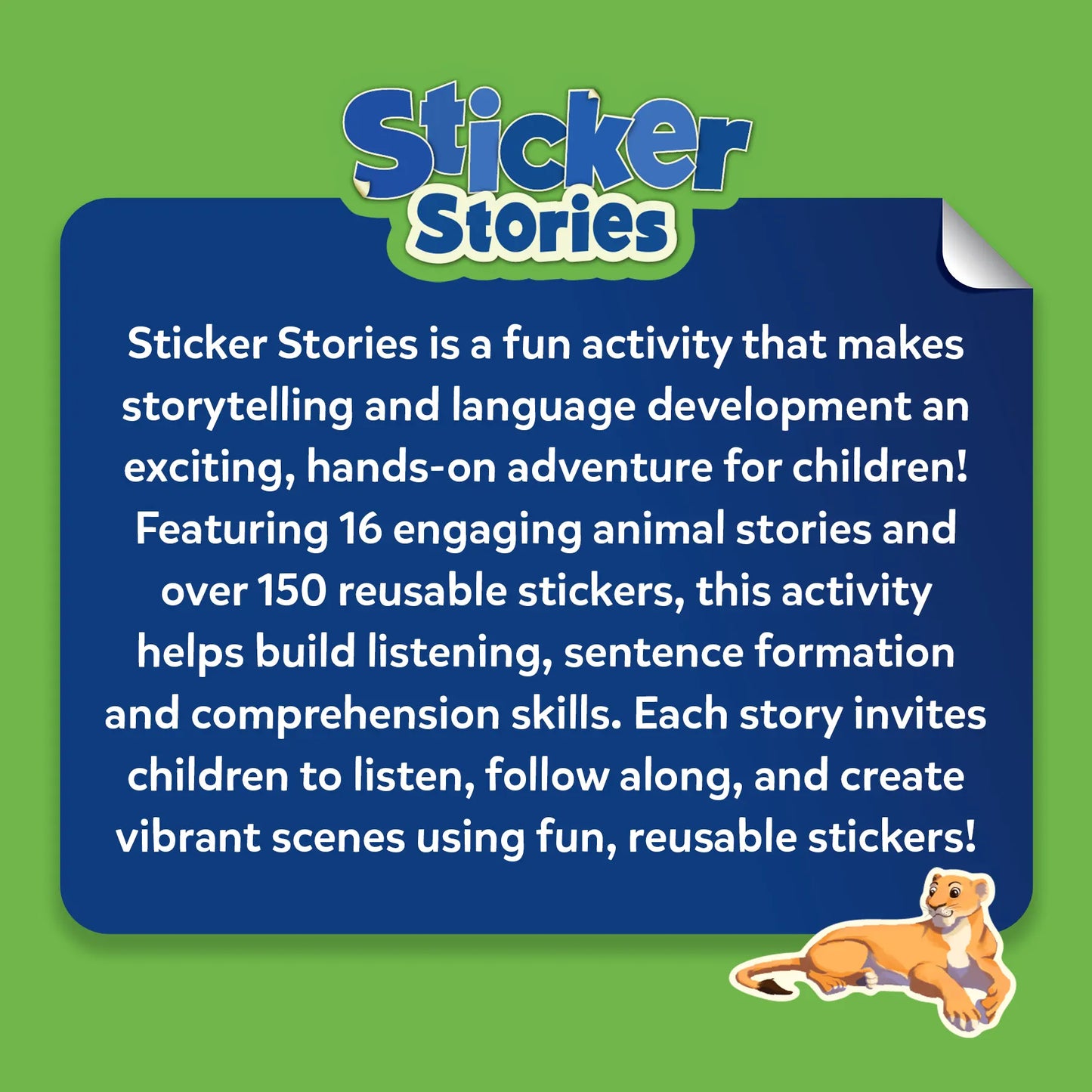 Sticker Stories - Animal Adventures | Creative Storytelling Kit (ages 3-7)