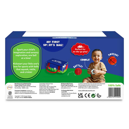 My First Sports Bag! Plush Sports Bag Playset for Babies (6-24 months)