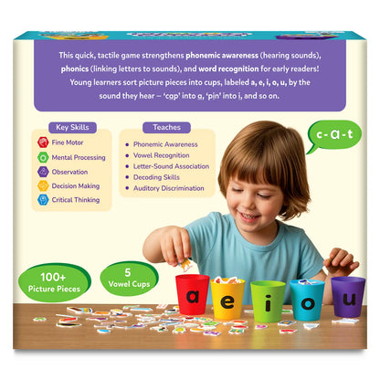 Phonics Sorter | Vowel Sorting & Early Reading Activity for Kids (ages 4-7)