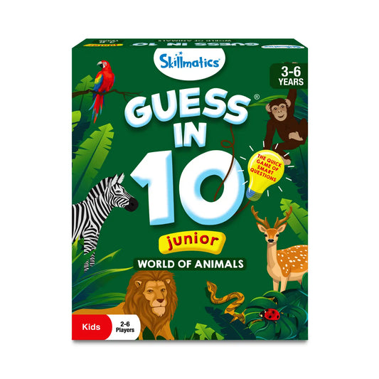 Guess in 10 Junior: World of Animals | Trivia Card Game (ages 3-6)