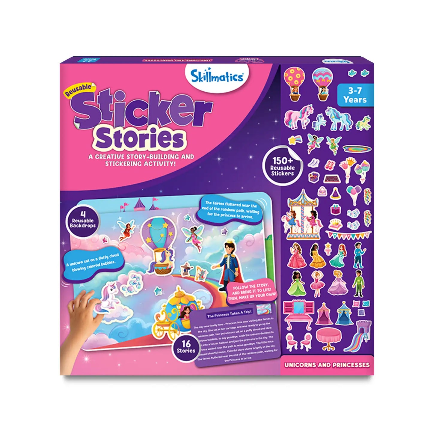 Sticker Stories - Unicorns & Princesses | Creative Storytelling Kit (ages 3-7)