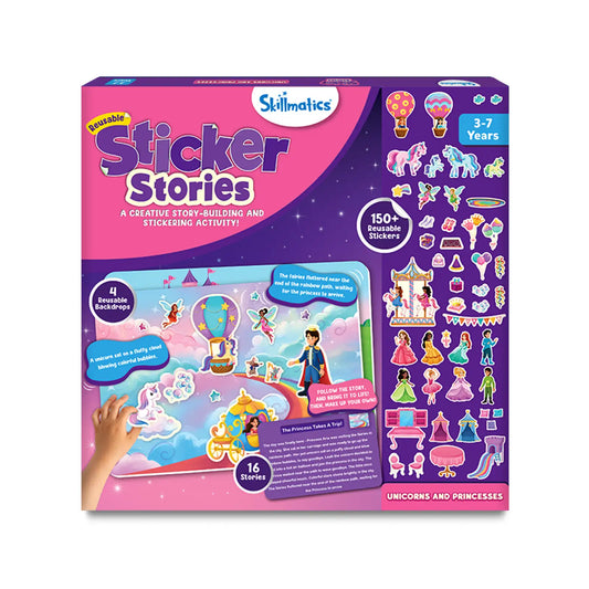 Sticker Stories - Unicorns & Princesses | Creative Storytelling Kit (ages 3-7)