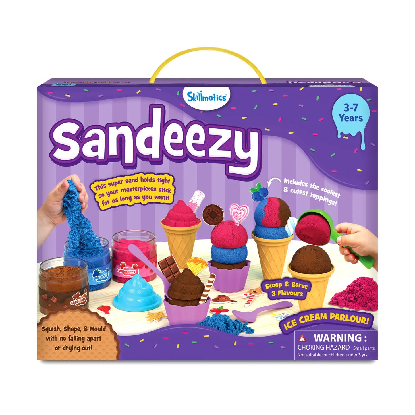 Sandeezy: Ice Cream Parlour | Sensory Toy & Pretend Play Set | Gifts for Ages 3-7