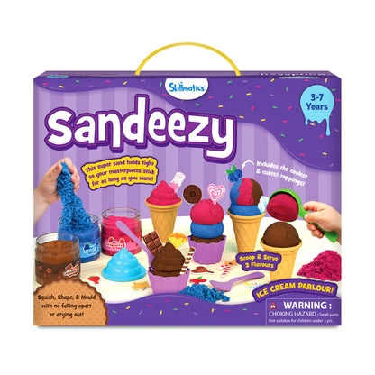 Sandeezy: Ice Cream Parlour | Sensory Toy & Pretend Play Set | Gifts for Ages 3-7