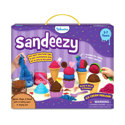 Sandeezy: Ice Cream Parlour | Sensory Toy & Pretend Play Set | Gifts for Ages 3-7