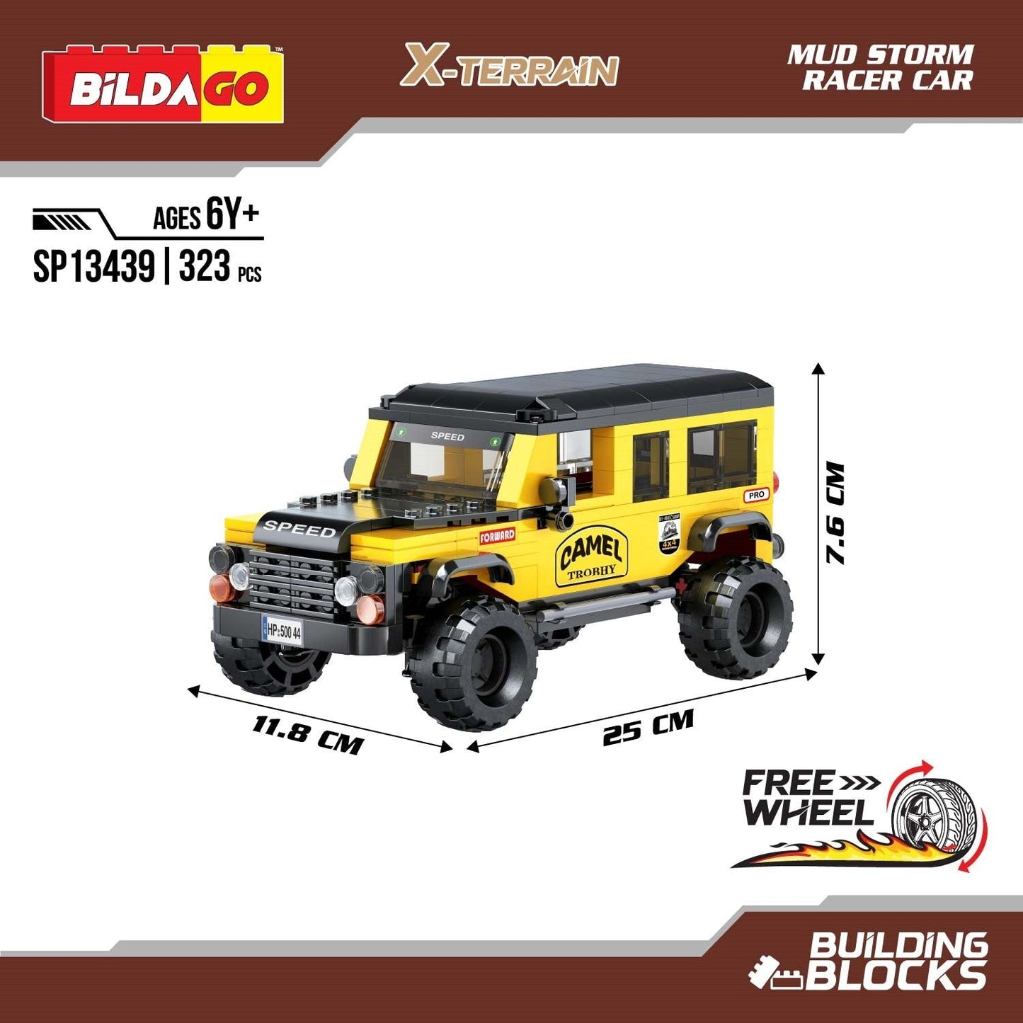Bildago Snapback Racers - Mud Storm (SP13439) - Pull back Racer Car (321 PCS)