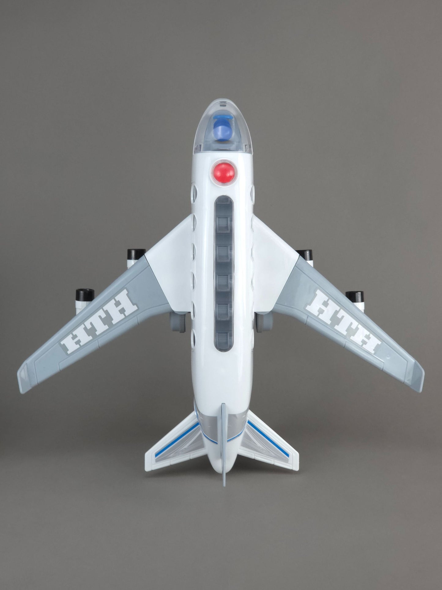BHARAT HTH Airline Jetliner Toy with Folding Wings & Stand | Friction-Powered | Pilot Figure Included | UA TOYS