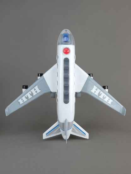 BHARAT HTH Airline Jetliner Toy with Folding Wings & Stand | Friction-Powered | Pilot Figure Included | UA TOYS