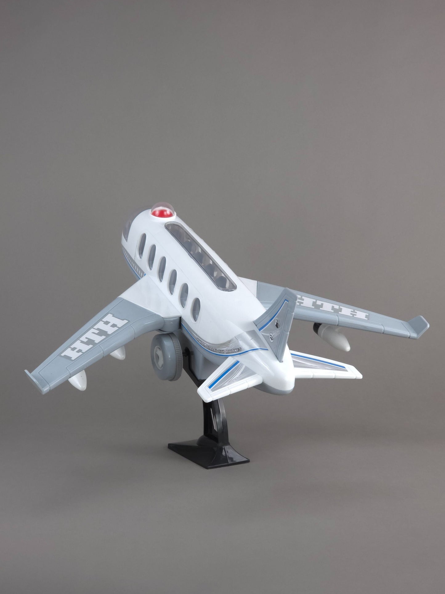 BHARAT HTH Airline Jetliner Toy with Folding Wings & Stand | Friction-Powered | Pilot Figure Included | UA TOYS