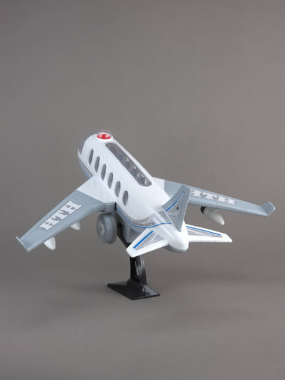 BHARAT HTH Airline Jetliner Toy with Folding Wings & Stand | Friction-Powered | Pilot Figure Included | UA TOYS