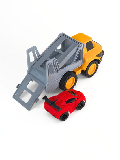 UATOYS Rambo Trailer – Friction Powered Car Carrier with Mini Sports Car