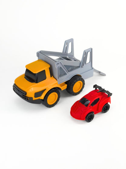 UATOYS Rambo Trailer – Friction Powered Car Carrier with Mini Sports Car