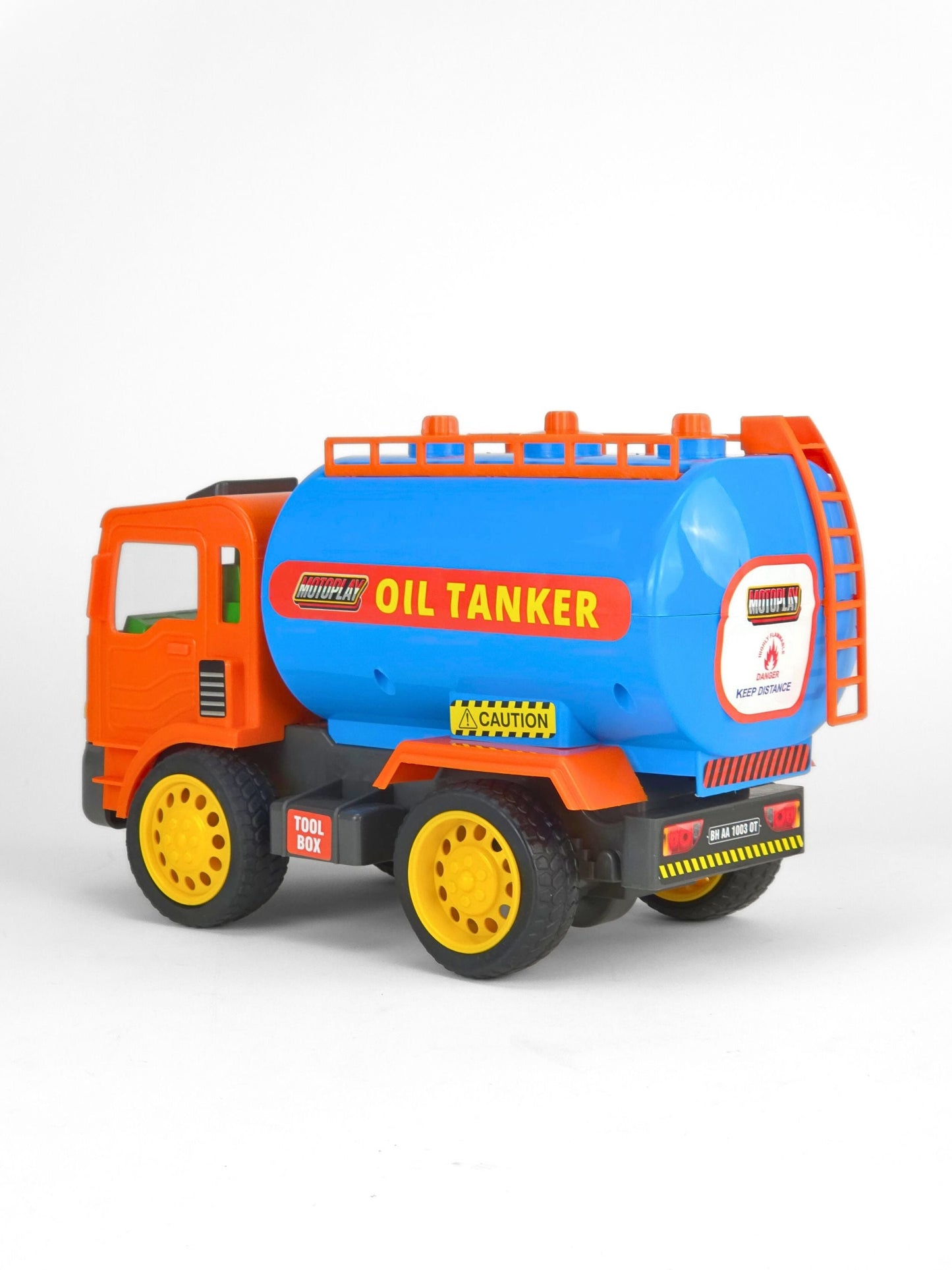 Motoplay Oil Tanker – Friction Powered Toy Truck for Kids