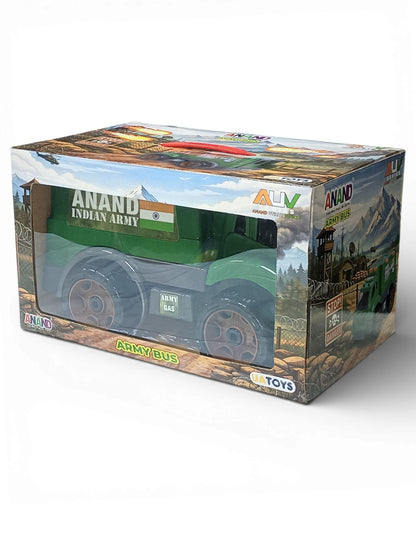 Anand AUV Army Bus – Friction Powered Military Toy Vehicle