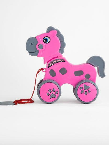 UATOYS My Little Horse Pull Along Toy for Toddlers | Educational Walking Toy 1+ Years