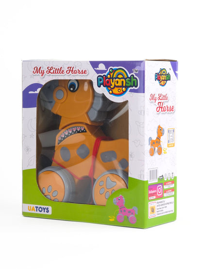 UATOYS My Little Horse Pull Along Toy for Toddlers | Educational Walking Toy 1+ Years