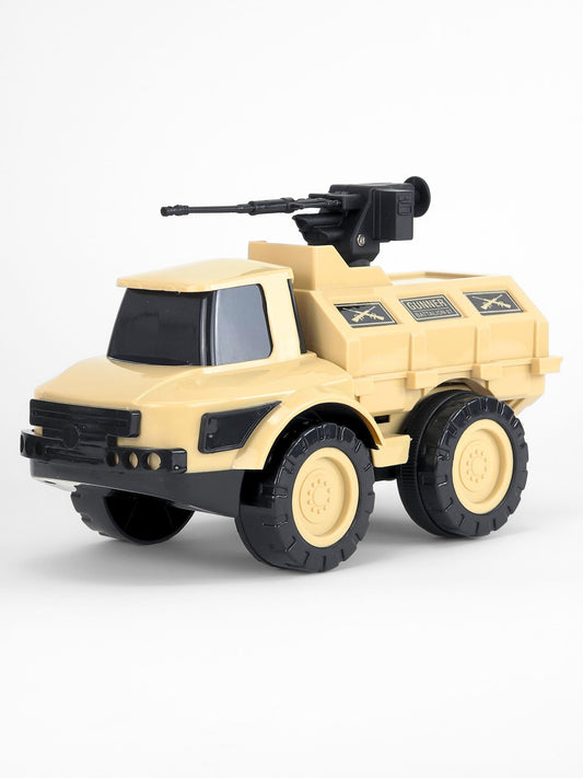 UATOYS Rambo Gunner Friction Powered Military Truck Toy | Rotating Gun Turret | Combat Series | Ages 3+