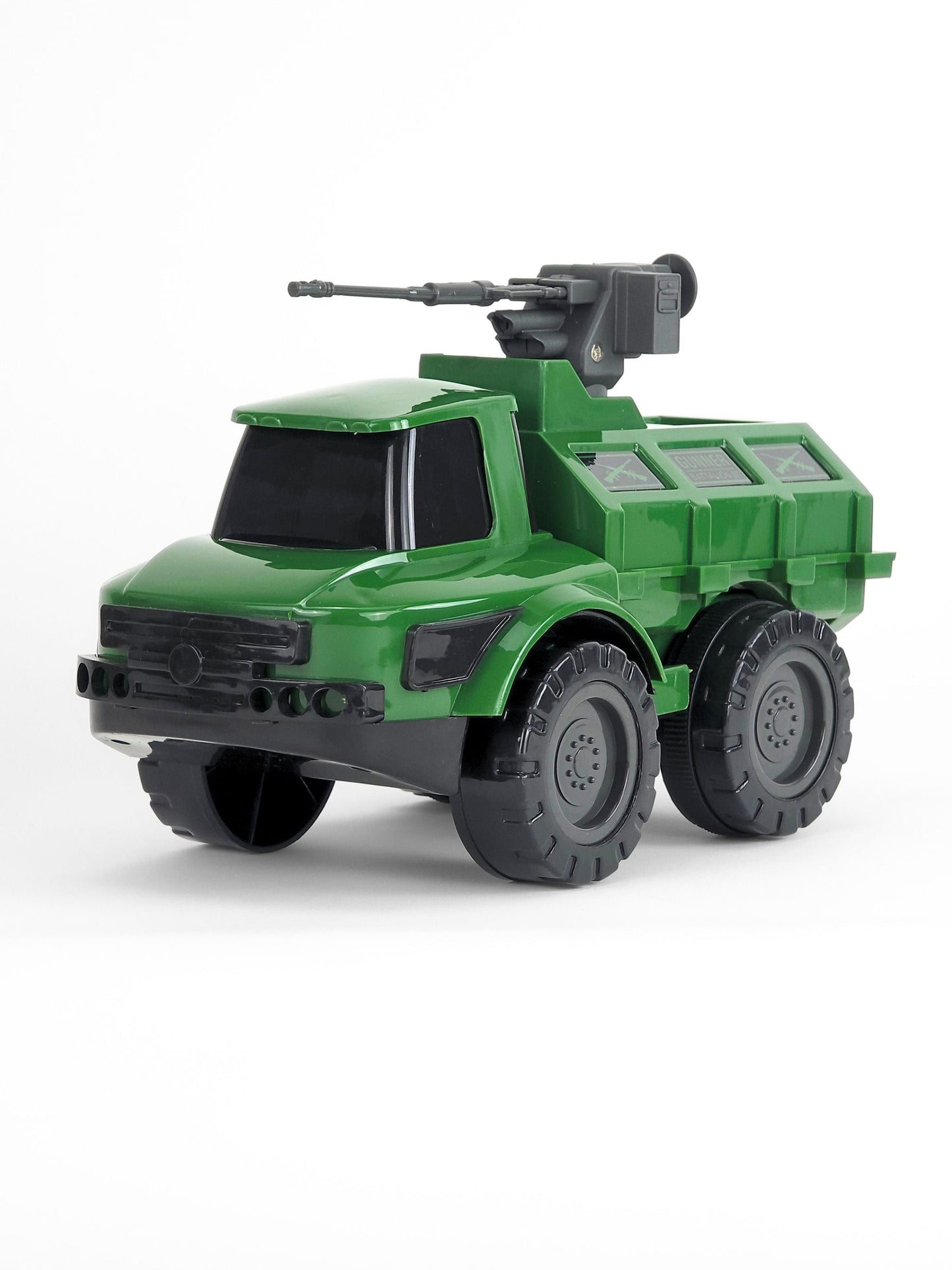 UATOYS Rambo Gunner Friction Powered Military Truck Toy | Rotating Gun Turret | Combat Series | Ages 3+