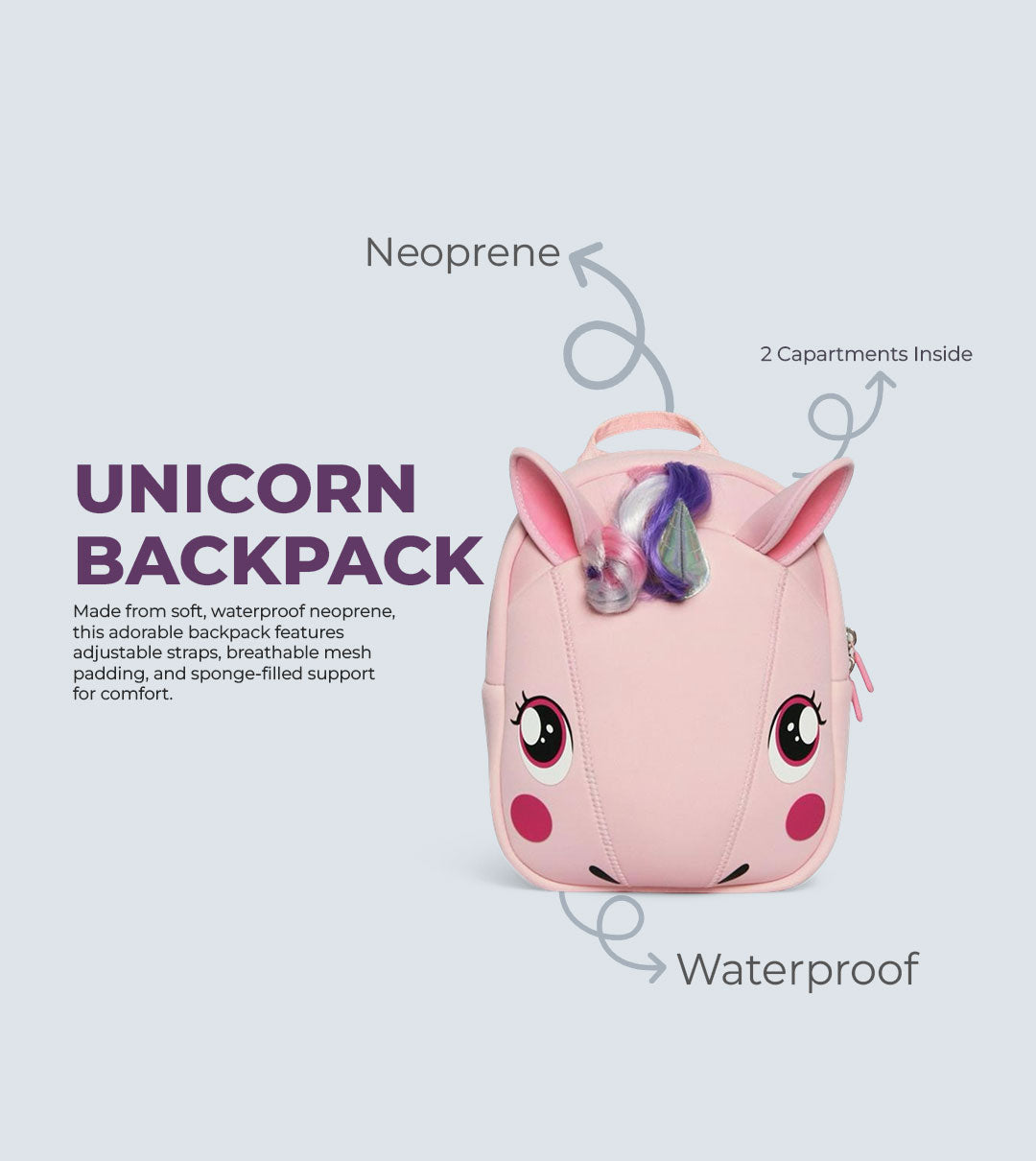 Unicorn Backpack - Pink