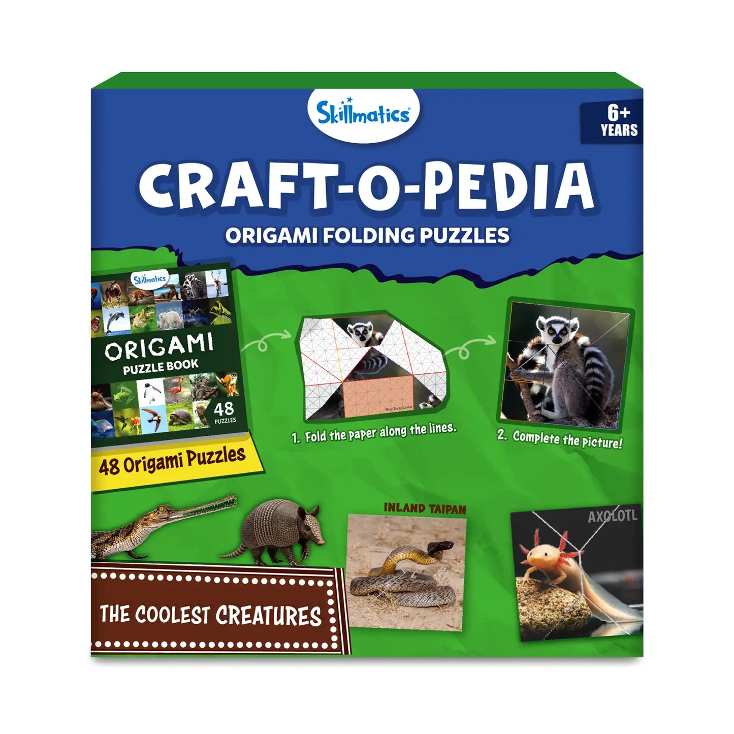 Craftopedia: Coolest Creatures | Origami Puzzle Book (ages 6+)