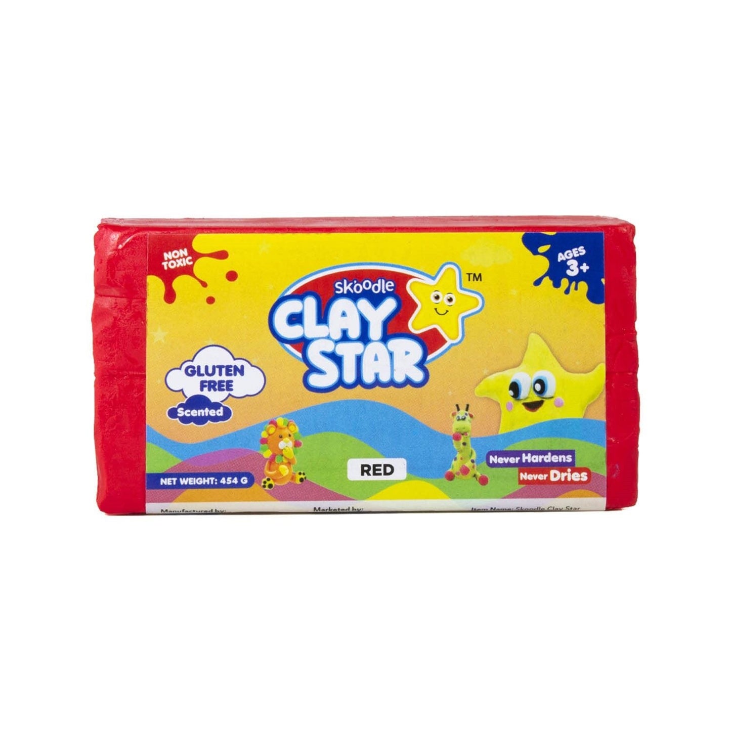 Skoodle Clay Star - 454 Gm (Red)