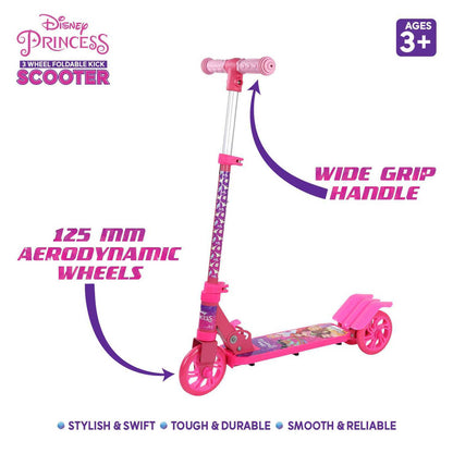 Princess 3 Wheel Foldable Kick Scooter