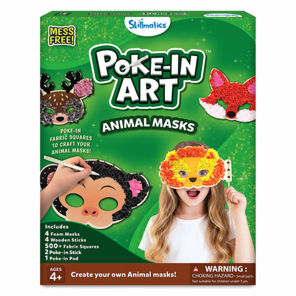 Poke-in Art: Animal Masks | No Mess Art for Kids (ages 4+)