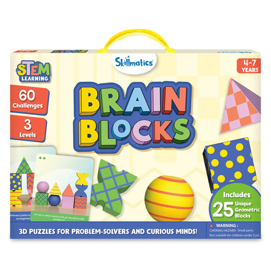 Brain Blocks | 3D Early STEM Building Blocks for Kids | Gifts for Ages 4-7