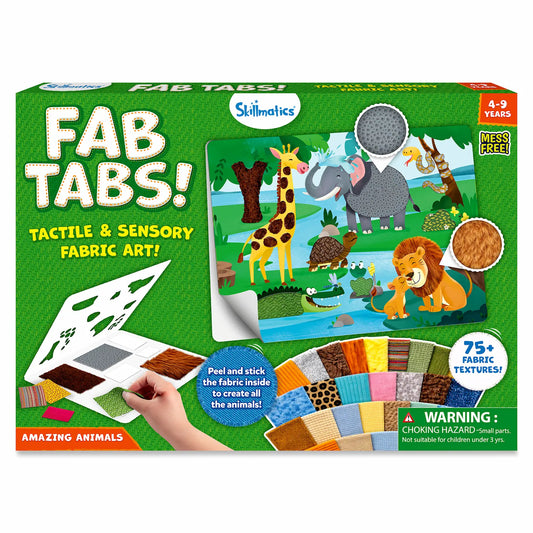 Fab Tabs: Amazing Animals | Tactile & Sensory Fabric Art (ages 4+)