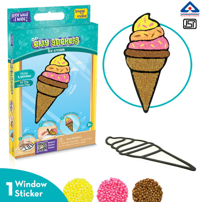 Clay Stickers - Ice Cream