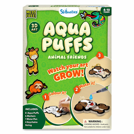 Aqua Puffs: Animal Friends | 3D Art Kit | Gifts for Ages 4-10