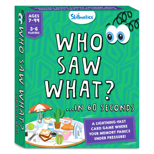 Who Saw What? In 60 Seconds: Fast-Paced Memory Game for Kids | Gifts for Ages 7+
