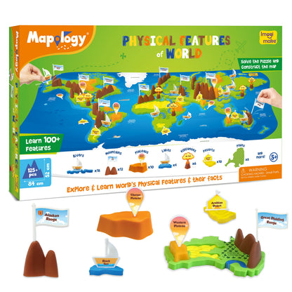 Mapology India and World - Political & Physical Map Puzzle