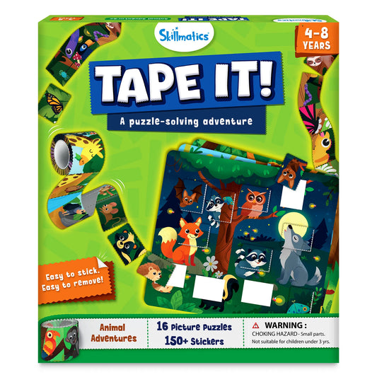 Tape It: Animal Adventures | Sticker Puzzle Activity (Ages 4-8)