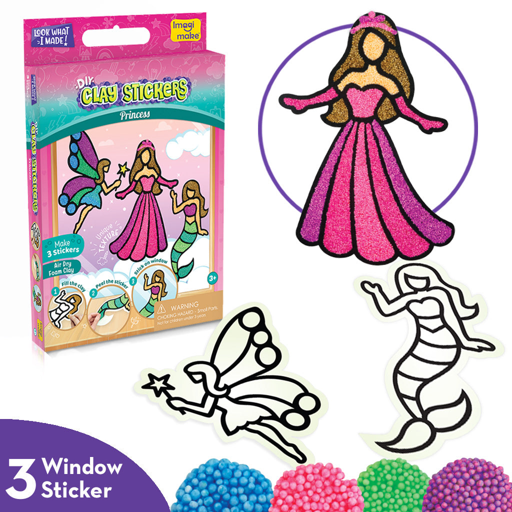 Clay Stickers - Princess