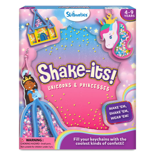 Shake-its: Unicorns & Princesses | DIY Craft Kit with Keychains (ages 4-9)