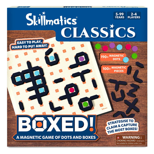 Boxed: A Magnetic Game of Dots & Boxes (ages 5+)