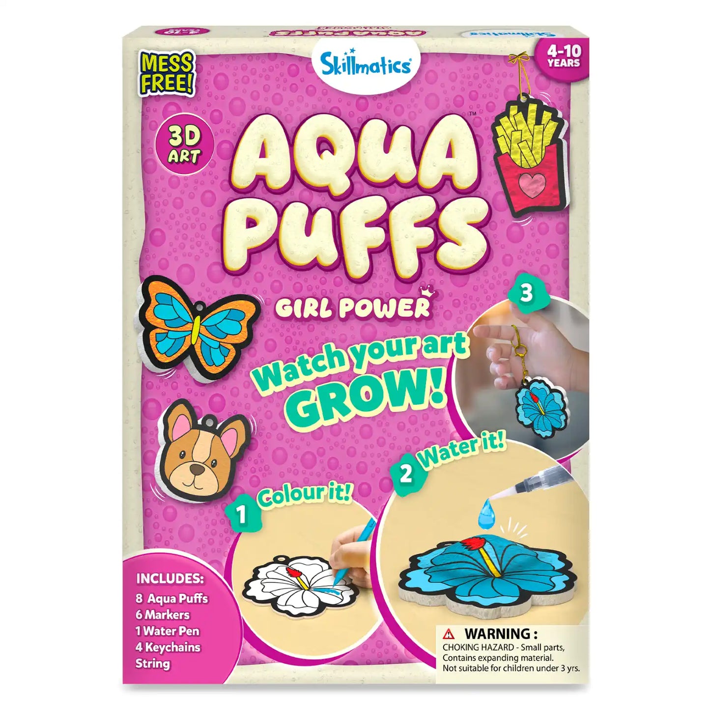 Aqua Puffs: Girl Power | 3D Art Kit | Gifts for Girls Ages 4-10