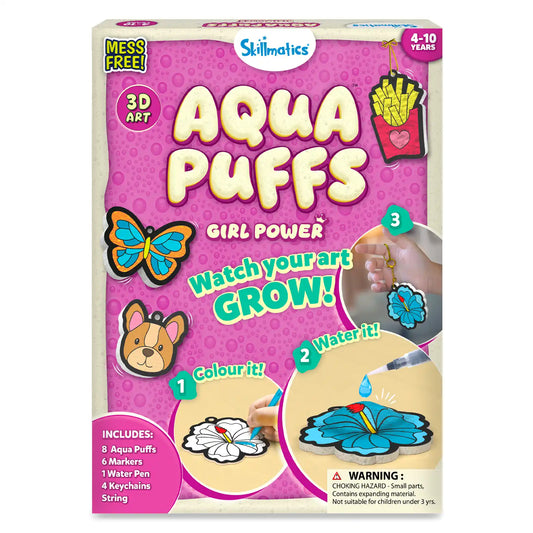 Aqua Puffs: Girl Power | 3D Art Kit | Gifts for Girls Ages 4-10