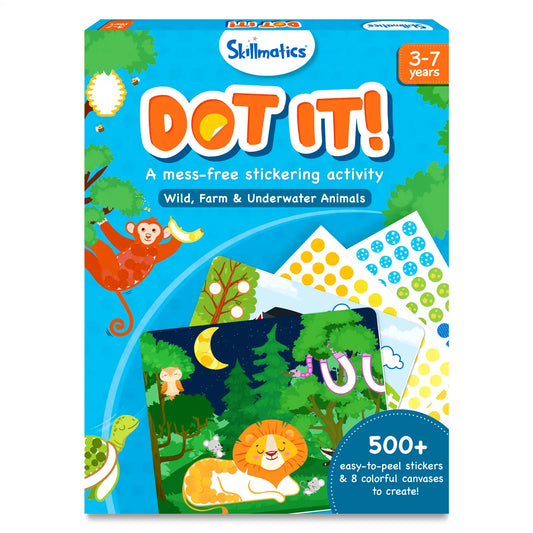 Dot it! - Wild, Farm & Underwater Animals | No mess sticker art (ages 3-7)