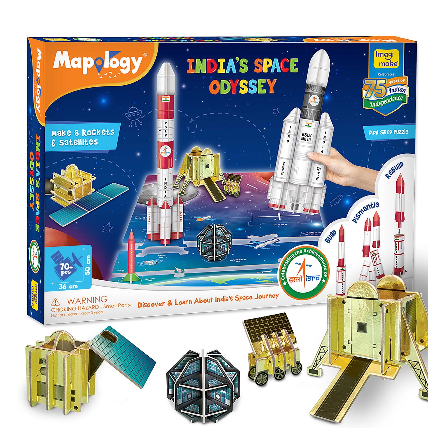 Mapology Combo Kit - India Map Puzzle & Space Odyssey
